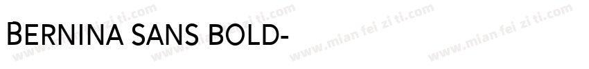 Bernina sans bold字体转换